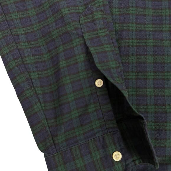 Ralph Lauren Mens Medium Blue, Green & Black Button Front Shirt - Picture 6 of 8